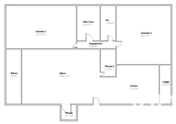 Appartement à vendre 3 pièces 65 m² Auriol