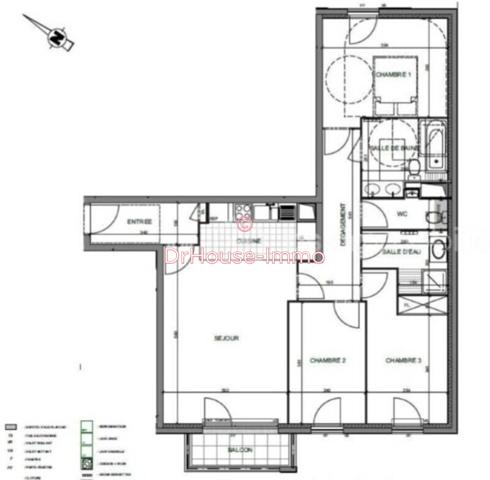 Appartement à vendre 4 pièces de 84 m²