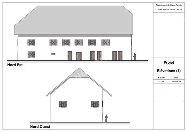 A vendre duplex en rdj, plateau brut viabilise dans une ferme a Metz-Tessy
