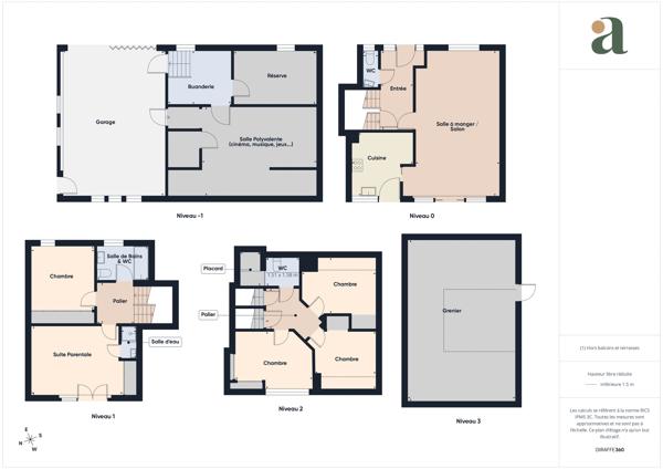 Maison familiale de 7 pièces avec jardin, garage, sous-sol et grenier aménageable Châtillon