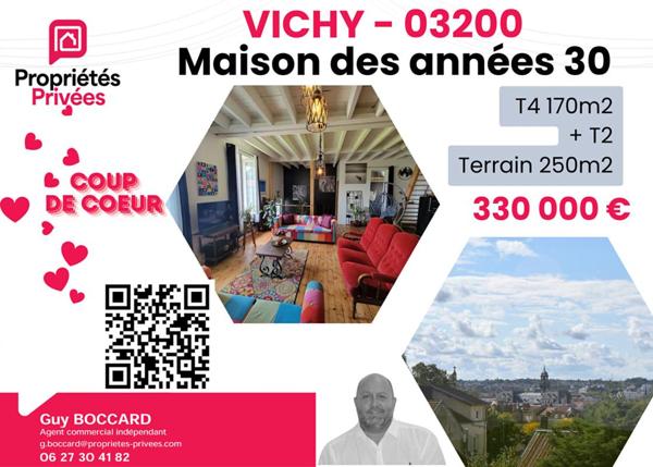 Maison Vichy 170 m2 + garage + T2 Duplex