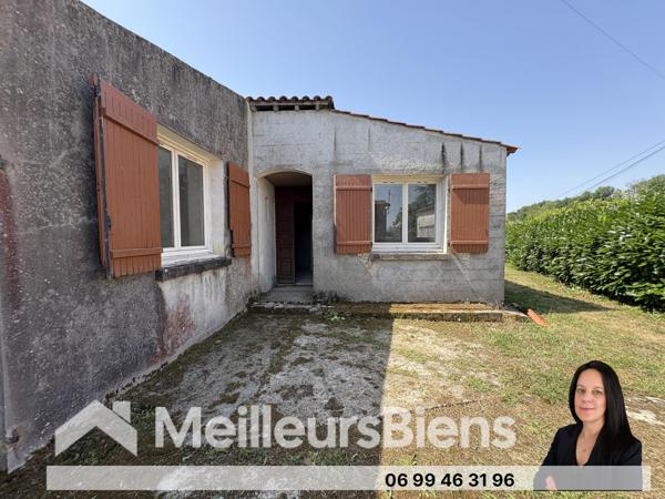 Maison à rénover 3 chambres, garage et jardin proche Jonzac
