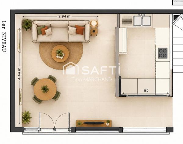 DUPLEX 96 m2 au sol T4 EN DERNIER ÉTAGE — 3 CHAMBRES, PARKING ET CAVE À SARTROUVILLE