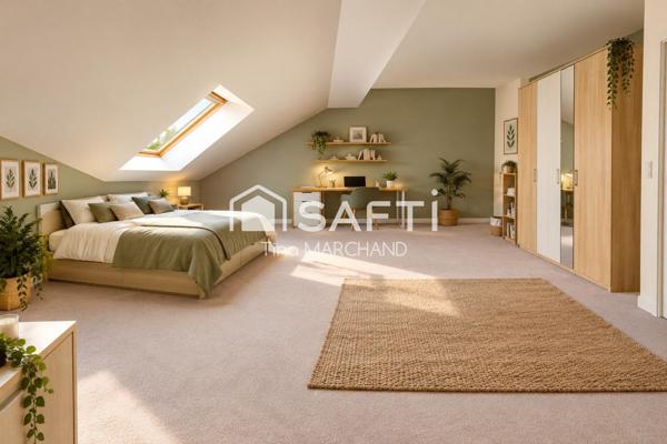 DUPLEX 96 m2 au sol T4 EN DERNIER ÉTAGE — 3 CHAMBRES, PARKING ET CAVE À SARTROUVILLE