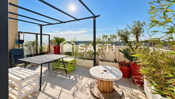 Duplex 80 m², rooftop, 3 chambres et 2 parkings