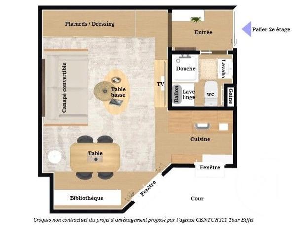 Appartement Studio à vendre  1 pièce - 21,90 m2 PARIS - 75007