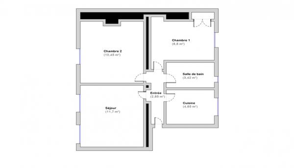 Appartement à vendre 3 pièces 41,54 m² Paris 17