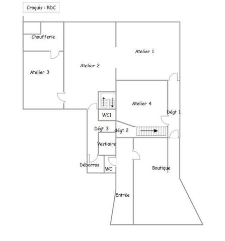 Immeuble commerce + logement à rénover et creer