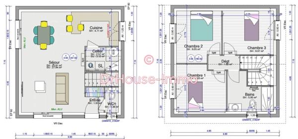 Maison à vendre 4 pièces de 72 m²