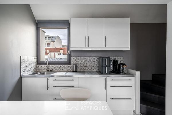 Type loft au dernier étage avec terrasse