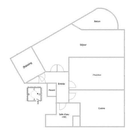 Appartement ERMONT - 2 pièces - 56,28 m²