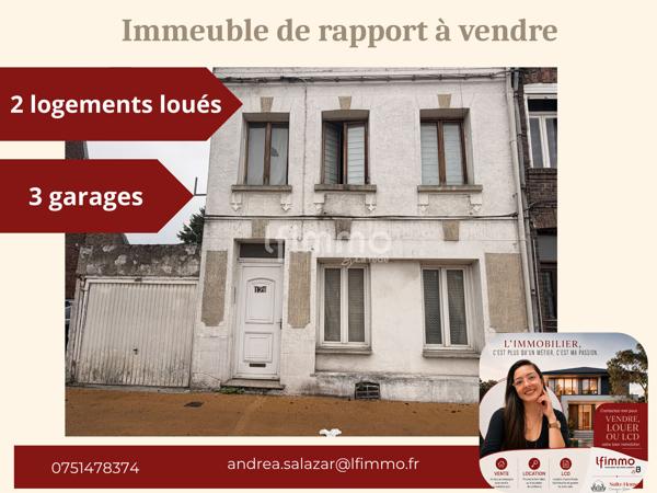 immeuble de rapport - 2 logements - 3garages