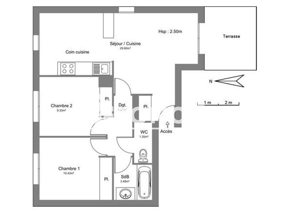 Location Appartement 3 pièces 56.4 m² - BATIMENT C Borderes / Echez 65320