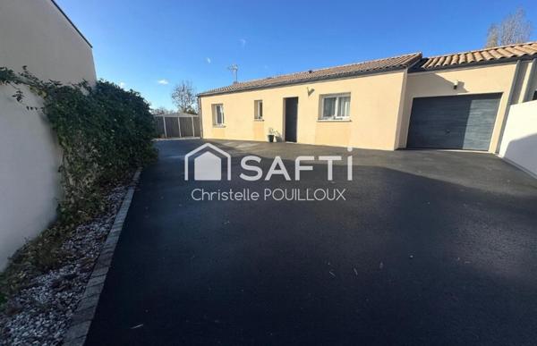 Maison, 3 chambres, jardin clos, terrasse et garage