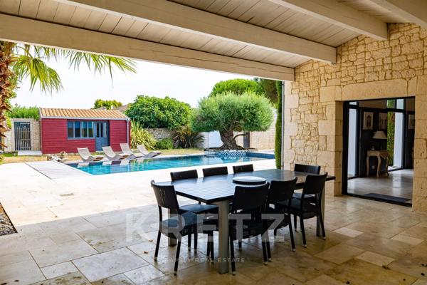 Villa d’exception à Dolus d’Oléron, 6 chambres et piscine à quelques pas des plages