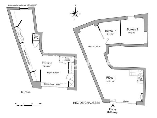 Location Local commercial 2 pièces 74 m² - 3 AVENUE DU 22 AOUT 1944 Beziers 34500