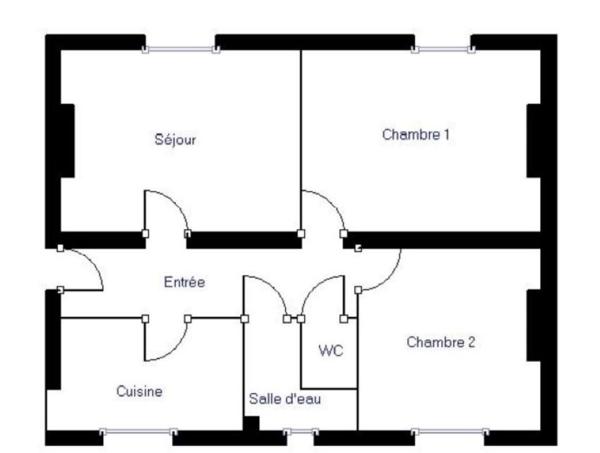 3 pièces lumineux de 55 M². Immeuble en pierre de taille avec ascenseur. Rue de Wattignies Paris 12ème