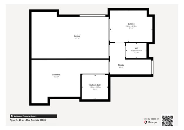 Appartement 2 pièces - 41 m²
