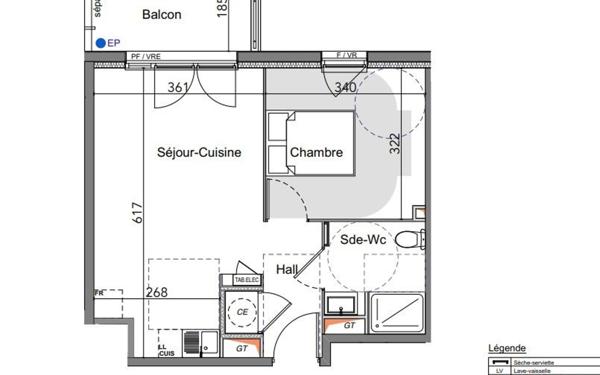 Appartement à vendre    2 pièces •  Toulon