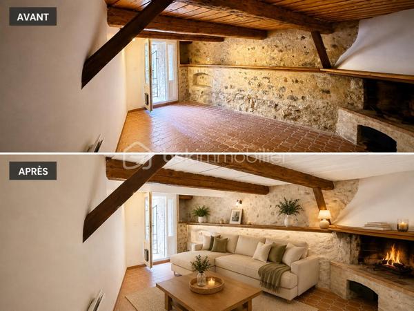 Fayence – Au cœur du village, dans une rue piétonne au calme

Et si vous découvriez bien plus qu’un appartement ?
Au cœur du vieux village de Fayence, cette maison de village de 61 m² habitables, organisée sur trois niveaux, offre une atmosphère rare, pleine de charme et d’authenticité.
Ici, pas de voisin au-dessus ni en dessous : une configuration qui procure une véritable sensation de maison, avec un espace de vie à chaque niveau.
Dès l’entrée, le charme opère.

Un premier niveau convivial et chaleureux : le niveau principal accueille une cuisine ouverte équipée, prolongée par un agréable espace salle à manger, la pièce bénéficie d’une cheminée à foyer fermé, idéale pour créer une ambiance chaleureuse et conviviale.

À l’étage : une véritable suite parentale, le niveau supérieur est entièrement dédié à une très belle chambre parentale, particulièrement lumineuse grâce à son puits de lumière et son Velux. Elle dispose également de sa salle d’eau, de WC et d’un espace dressing, offrant ainsi un véritable espace nuit indépendant et confortable.

En rez-de-village inférieur : un espace plein de caractère, le dernier niveau dévoile un magnifique espace tout en pierre, avec le charme de l’ancien et une cheminée à foyer ouvert.

Un lieu à imaginer selon vos envies :

• en salon cosy et chaleureux, pour profiter pleinement du caractère des lieux 
• ou en seconde chambre, offrant alors une configuration permettant de disposer de deux espaces nuit.

Cet espace bénéficie également d’un accès à une petite terrasse intimiste, parfaite pour installer une petite table et deux chaises et profiter tranquillement d’un café au soleil.

Un WC indépendant complète ce niveau.

Un bien atypique, authentique et modulable
Plus qu’un simple appartement, cette propriété séduit par sa configuration sur trois niveaux, son absence de voisin au-dessus et en dessous, ses éléments anciens, ses pierres apparentes et ses deux cheminées.

Avec ses 62 m², elle offre une distribution particulièrement bien pensée et une sensation d’espace qui se découvre véritablement lors de la visite.

Située dans une rue piétonne du vieux Fayence, vous profitez du calme tout en restant à proximité immédiate du cœur du village et des parkings.
Un bien idéal pour une résidence principale pleine de caractère, un pied-à-terre dans le Var ou un projet de résidence secondaire.

Une maison de village pleine d’âme, à découvrir sans tarder.

Certaines photographies ont fait l’objet d’une mise en scène virtuelle afin de permettre de mieux apprécier les différentes possibilités d’aménagement et de se projeter dans les lieux.
