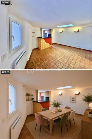 Fayence – Au cœur du village, dans une rue piétonne au calme

Et si vous découvriez bien plus qu’un appartement ?
Au cœur du vieux village de Fayence, cette maison de village de 61 m² habitables, organisée sur trois niveaux, offre une atmosphère rare, pleine de charme et d’authenticité.
Ici, pas de voisin au-dessus ni en dessous : une configuration qui procure une véritable sensation de maison, avec un espace de vie à chaque niveau.
Dès l’entrée, le charme opère.

Un premier niveau convivial et chaleureux : le niveau principal accueille une cuisine ouverte équipée, prolongée par un agréable espace salle à manger, la pièce bénéficie d’une cheminée à foyer fermé, idéale pour créer une ambiance chaleureuse et conviviale.

À l’étage : une véritable suite parentale, le niveau supérieur est entièrement dédié à une très belle chambre parentale, particulièrement lumineuse grâce à son puits de lumière et son Velux. Elle dispose également de sa salle d’eau, de WC et d’un espace dressing, offrant ainsi un véritable espace nuit indépendant et confortable.

En rez-de-village inférieur : un espace plein de caractère, le dernier niveau dévoile un magnifique espace tout en pierre, avec le charme de l’ancien et une cheminée à foyer ouvert.

Un lieu à imaginer selon vos envies :

• en salon cosy et chaleureux, pour profiter pleinement du caractère des lieux 
• ou en seconde chambre, offrant alors une configuration permettant de disposer de deux espaces nuit.

Cet espace bénéficie également d’un accès à une petite terrasse intimiste, parfaite pour installer une petite table et deux chaises et profiter tranquillement d’un café au soleil.

Un WC indépendant complète ce niveau.

Un bien atypique, authentique et modulable
Plus qu’un simple appartement, cette propriété séduit par sa configuration sur trois niveaux, son absence de voisin au-dessus et en dessous, ses éléments anciens, ses pierres apparentes et ses deux cheminées.

Avec ses 62 m², elle offre une distribution particulièrement bien pensée et une sensation d’espace qui se découvre véritablement lors de la visite.

Située dans une rue piétonne du vieux Fayence, vous profitez du calme tout en restant à proximité immédiate du cœur du village et des parkings.
Un bien idéal pour une résidence principale pleine de caractère, un pied-à-terre dans le Var ou un projet de résidence secondaire.

Une maison de village pleine d’âme, à découvrir sans tarder.

Certaines photographies ont fait l’objet d’une mise en scène virtuelle afin de permettre de mieux apprécier les différentes possibilités d’aménagement et de se projeter dans les lieux.