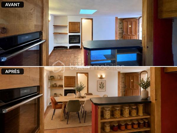 Fayence – Au cœur du village, dans une rue piétonne au calme

Et si vous découvriez bien plus qu’un appartement ?
Au cœur du vieux village de Fayence, cette maison de village de 61 m² habitables, organisée sur trois niveaux, offre une atmosphère rare, pleine de charme et d’authenticité.
Ici, pas de voisin au-dessus ni en dessous : une configuration qui procure une véritable sensation de maison, avec un espace de vie à chaque niveau.
Dès l’entrée, le charme opère.

Un premier niveau convivial et chaleureux : le niveau principal accueille une cuisine ouverte équipée, prolongée par un agréable espace salle à manger, la pièce bénéficie d’une cheminée à foyer fermé, idéale pour créer une ambiance chaleureuse et conviviale.

À l’étage : une véritable suite parentale, le niveau supérieur est entièrement dédié à une très belle chambre parentale, particulièrement lumineuse grâce à son puits de lumière et son Velux. Elle dispose également de sa salle d’eau, de WC et d’un espace dressing, offrant ainsi un véritable espace nuit indépendant et confortable.

En rez-de-village inférieur : un espace plein de caractère, le dernier niveau dévoile un magnifique espace tout en pierre, avec le charme de l’ancien et une cheminée à foyer ouvert.

Un lieu à imaginer selon vos envies :

• en salon cosy et chaleureux, pour profiter pleinement du caractère des lieux 
• ou en seconde chambre, offrant alors une configuration permettant de disposer de deux espaces nuit.

Cet espace bénéficie également d’un accès à une petite terrasse intimiste, parfaite pour installer une petite table et deux chaises et profiter tranquillement d’un café au soleil.

Un WC indépendant complète ce niveau.

Un bien atypique, authentique et modulable
Plus qu’un simple appartement, cette propriété séduit par sa configuration sur trois niveaux, son absence de voisin au-dessus et en dessous, ses éléments anciens, ses pierres apparentes et ses deux cheminées.

Avec ses 62 m², elle offre une distribution particulièrement bien pensée et une sensation d’espace qui se découvre véritablement lors de la visite.

Située dans une rue piétonne du vieux Fayence, vous profitez du calme tout en restant à proximité immédiate du cœur du village et des parkings.
Un bien idéal pour une résidence principale pleine de caractère, un pied-à-terre dans le Var ou un projet de résidence secondaire.

Une maison de village pleine d’âme, à découvrir sans tarder.

Certaines photographies ont fait l’objet d’une mise en scène virtuelle afin de permettre de mieux apprécier les différentes possibilités d’aménagement et de se projeter dans les lieux.