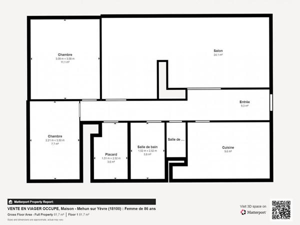 Maison, Mehun Sur Yevre 3 pièce(s) 73.6 m2