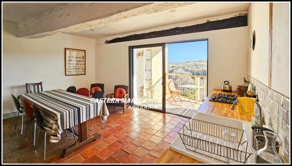 Maison de village rénovée -Proche AUCH - 7 pièces + Garage + Jardin exposé au SUD + Champ