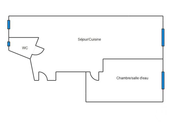 Appartement F2 à vendre  2 pièces - 24,15 m2 PARIS - 75010