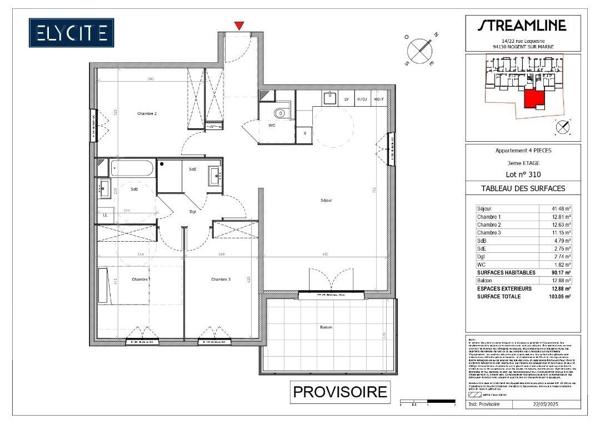 Appartement Nogent Sur Marne 4 pièce(s) 89.41 m2