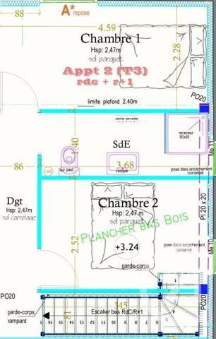 Appartement Duplex à vendre  3 pièces - 71,81 m2 MONTAUBAN - 82