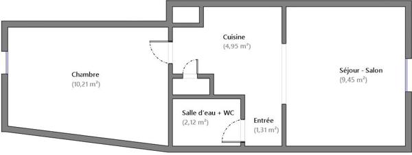 Appartement 2 pièces 28 m² – Petite copropriété Centre Ville – Herblay-sur-Seine
