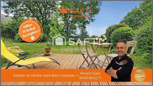 Maison de 85 m² - 3 Chambres - 2 SDE - 2 WC - Jardin et Garage