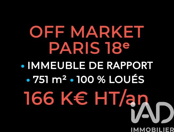 Immeuble à vendre 751 m² Paris 18