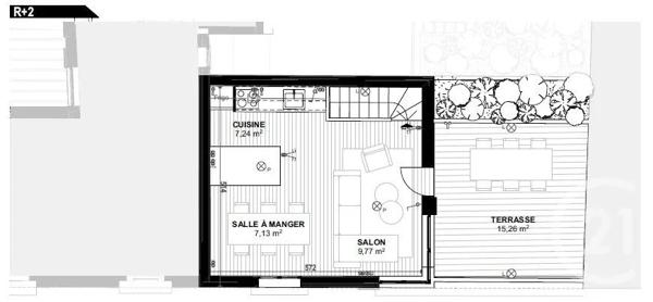 Appartement F3 à vendre  3 pièces - 66,13 m 2   MONTROUGE  - 92
