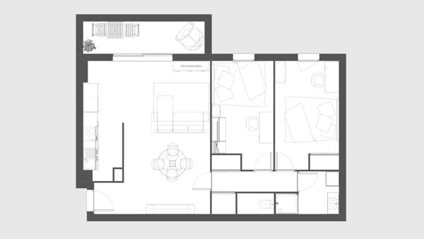 Appartement 3 pièces - 57 m² Exclusivité efficity