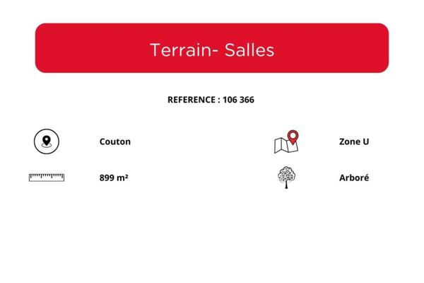Terrain à vendre de 899 m²
