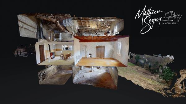 Fermette P3 sur 1860m² + garage + 2 ha de terrains agricoles.