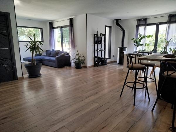 Maison toit plat avec piscine