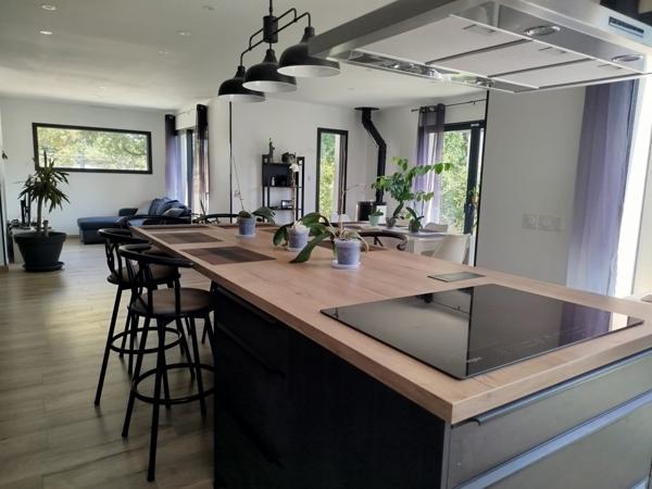 Maison toit plat avec piscine