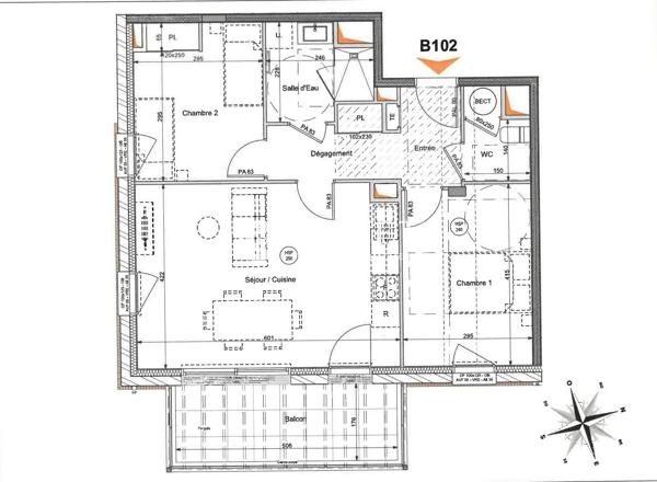 A LOUER : APPARTEMENT T3 - MONTAIGU