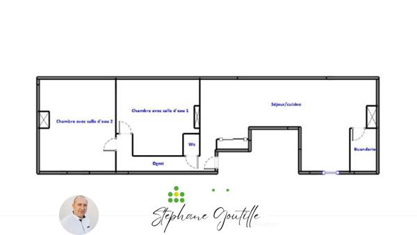 Appartement 3 pièces - 118 m² Exclusivité efficity