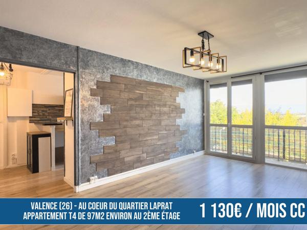Appartement 3 chambres de 97m2 avec balcon et cave