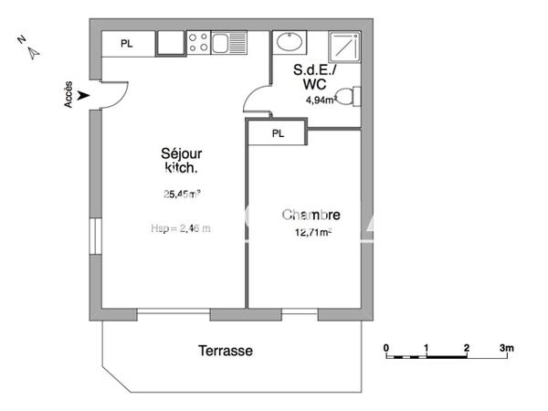 Location Appartement 2 pièces 43.1 m² - 31 BOULEVARD DE STRASBOURG Challans 85300