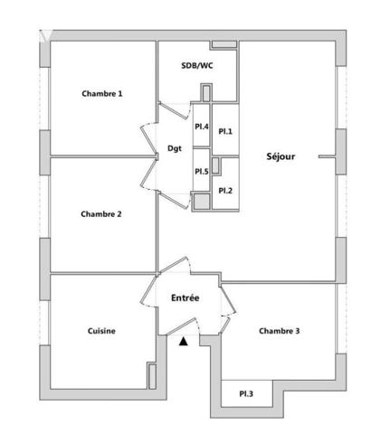 appartement T4 cave et garage