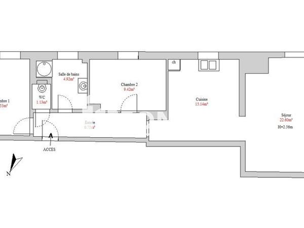 Location Appartement 3 pièces 70.49 m² - 138 RUE DE LA REPUBLIQUE Guebwiller 68500