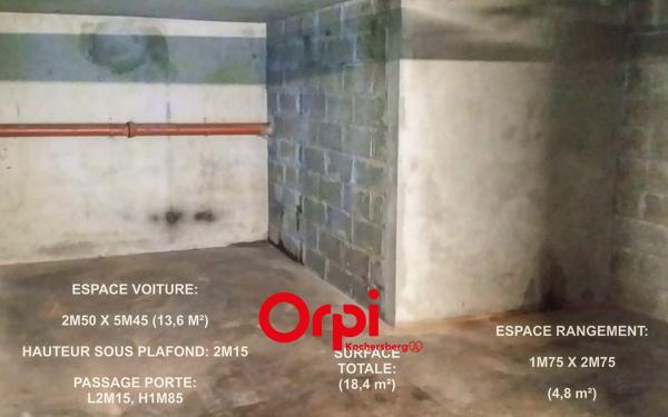 Stationnement à vendre    18,40 m2 Strasbourg