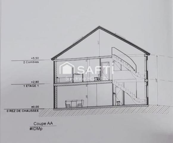 Vente de permis d'une maison à terminer;