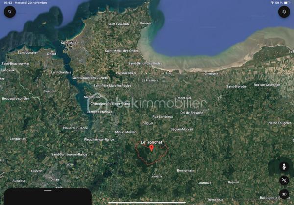 Terrain de 3 442 m²