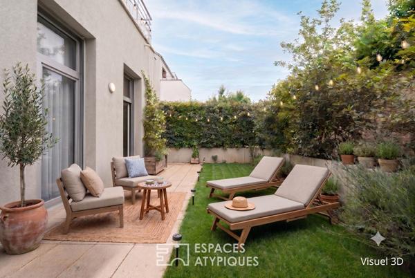 Duplex avec jardin et terrasse